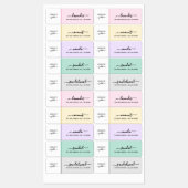 Script Medium Thin Pastel Candle Label Etiketten (Blatt)