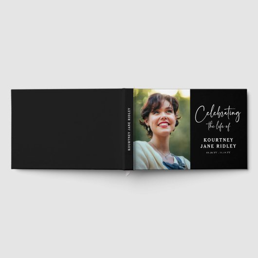 Script Memorial Photo & Message Sympathy  Gästebuch (Voll)