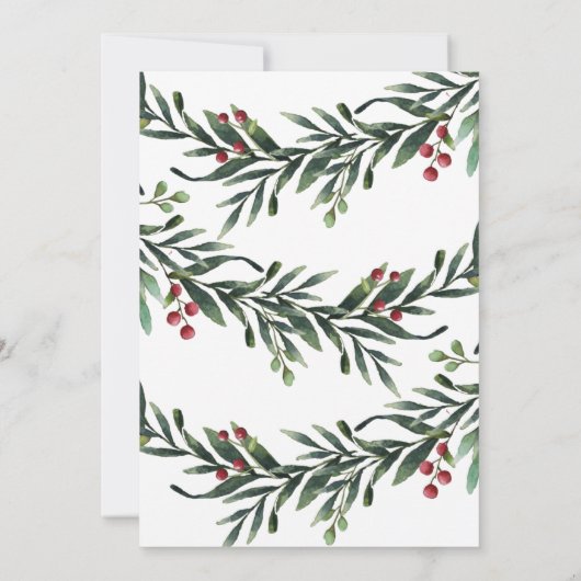 Script Merry Christmas Branch Business Holiday Einladung (Rückseite)