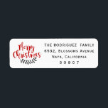 Script Merry Christmas Return Address Label<br><div class="desc">Script Merry Christmas Return Address Label</div>