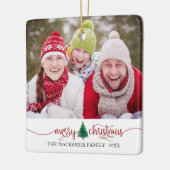 Script Merry Christmas Tree Red Green 2 Foto Keramikornament (Links)