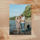 Script Merry Everything Coastal Weihnachts-Foto Feiertagskarte