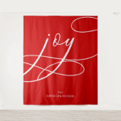 Script Minimal Joy Christmas backdrop Wandteppich (Vorderseite)
