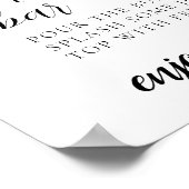 Script Minimal Mimosa Bar Sign Poster (Ecke)