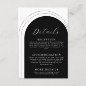 Script Minimal Wedding Details Einschlusskarte Begleitkarte (Vorderseite)