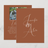 Script Minimalist Photo Collage Thank You Cards (Vorne/Hinten)