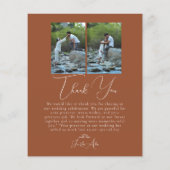 Script Minimalist Photo Collage Thank You Cards (Rückseite)