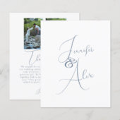 Script Minimalist Photo Collage Thank You Cards (Vorne/Hinten)