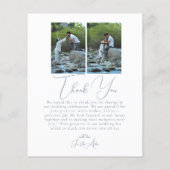 Script Minimalist Photo Collage Thank You Cards (Rückseite)
