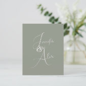 Script Minimalist Photo Collage Thank You Cards (Stehend Vorderseite)