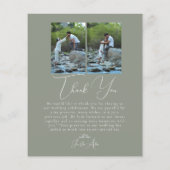 Script Minimalist Photo Collage Thank You Cards (Rückseite)
