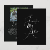 Script Minimalist Photo Collage Thank You Cards (Vorne/Hinten)