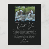 Script Minimalist Photo Collage Thank You Cards (Rückseite)