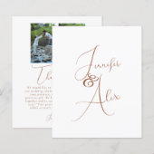 Script Minimalist Photo Collage Thank You Cards (Vorne/Hinten)