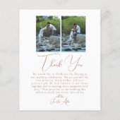 Script Minimalist Photo Collage Thank You Cards (Rückseite)