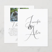 Script Minimalist Photo Collage Thank You Cards (Vorne/Hinten)