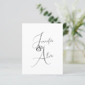 Script Minimalist Photo Collage Thank You Cards (Stehend Vorderseite)