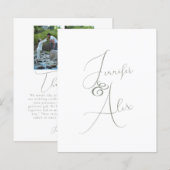 Script Minimalist Photo Collage Thank You Cards (Vorne/Hinten)