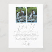 Script Minimalist Photo Collage Thank You Cards (Rückseite)