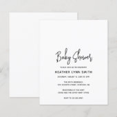 Script Minimalistisch Budget Kinderdusche Einladun (Vorne/Hinten)