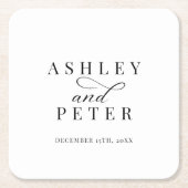 Script Minimalistisch Classic Wedding Dinner Rechteckiger Pappuntersetzer (Vorderseite)