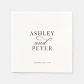 Script Minimalistisch Classic Wedding Serviette (Vorderseite)