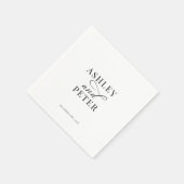 Script Minimalistisch Classic Wedding Serviette (Ecke)