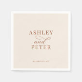 Script Minimalistisch Classic Wedding Serviette (Vorderseite)