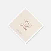 Script Minimalistisch Classic Wedding Serviette (Ecke)