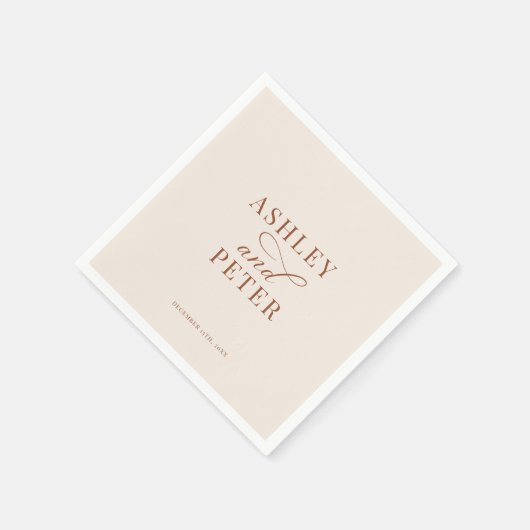 Script Minimalistisch Classic Wedding Serviette (Ecke)