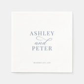 Script Minimalistisch Classic Wedding Serviette (Vorderseite)