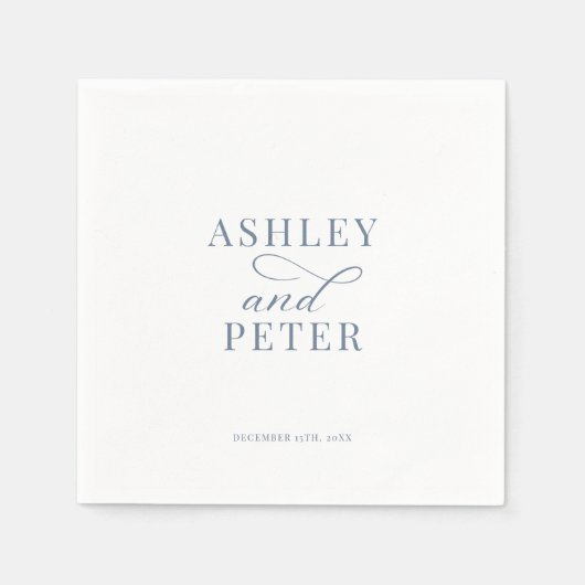 Script Minimalistisch Classic Wedding Serviette (Vorderseite)