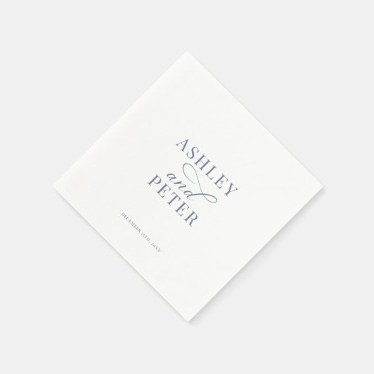 Script Minimalistisch Classic Wedding Serviette (Ecke)