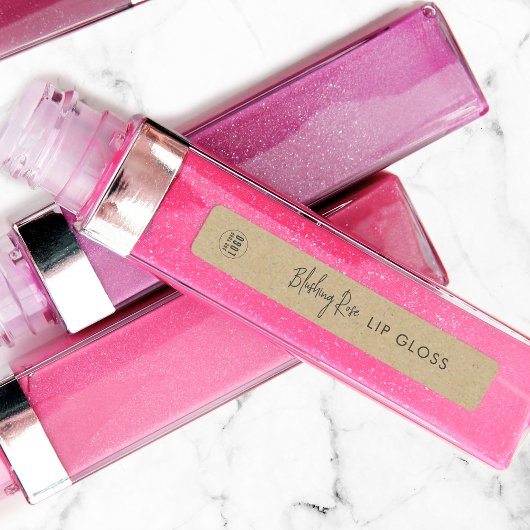 Script Minimalistisch Dark Grey Kraft Product Labe Etiketten