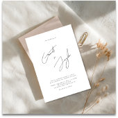 Script Minimalistisch Elegant Names Black Wedding Einladung