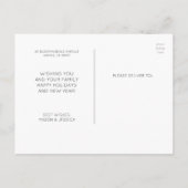 Script Minimalistisch Happy New Year Holiday Foto Postkarte (Rückseite)