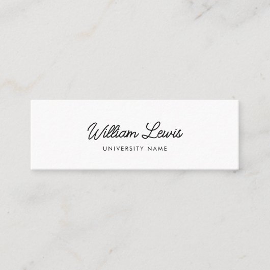 Script Minimalistisch QR-Code für Studierende Mini Visitenkarte (Vorderseite)