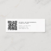 Script Minimalistisch QR-Code für Studierende Mini Visitenkarte (Rückseite)
