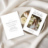 Script Miss zu Mrs. Minimalistisch Boho Brautparty Einladung