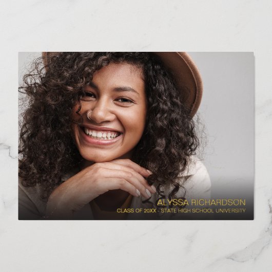 Script Mod Foto Foil Abschluss Ankündigung (Vorderseite)