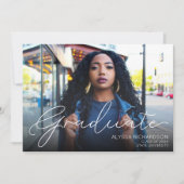 Script-Mod-Foto-Graduierungspartei Einladung (Vorderseite)