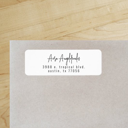 Script Modern Chic Rücksendeadresse