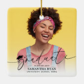 Script Modern Foto Abschluss Keramikornament (Rückseite)