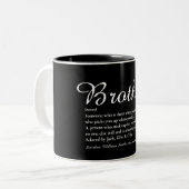 Script Modern Fun Cool Best Brother Definition Zweifarbige Tasse (Vorderseite Links)