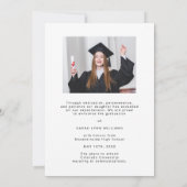 Script Modern Graduate Foto Abschluss Ankündigung (Rückseite)