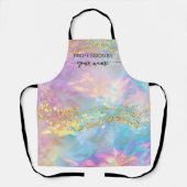 Script Modern Iridescent opal stone Schürze (Vorderseite)