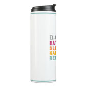 Script Modern Kids Martial Arts Silhouette Karate Thermosbecher (Nach links gedreht)