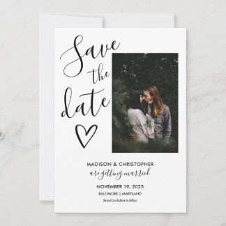 Script Modern Save the Date
