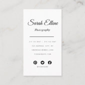 Script Modern Typografy Business Car Visitenkarte (Rückseite)