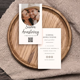 Script Modern Typografy QR Code Visitenkarte